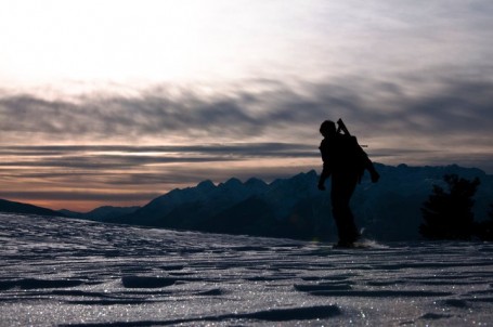 ciaspolada in predaia dolomiti di brenta